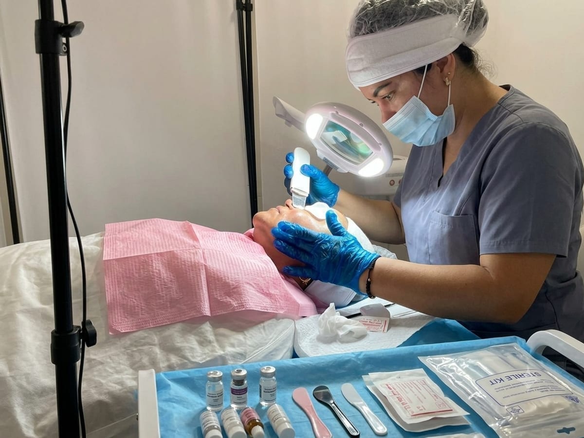 Procedimiento de limpieza facial profunda en Zen Skin Studio